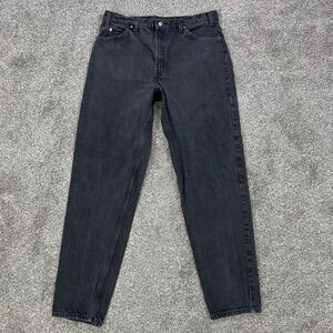 Vintage Levis 550 Orange Tab Relaxed Fit Tapered Leg Black Denim Jeans Men 38x34